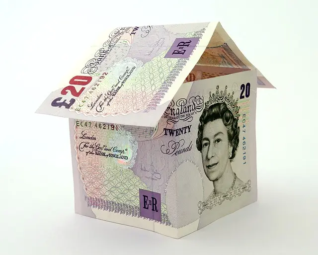 MoneyHouse £20 notes folded into a house shape : Used by Where There's A Will Southport : Property Trusts